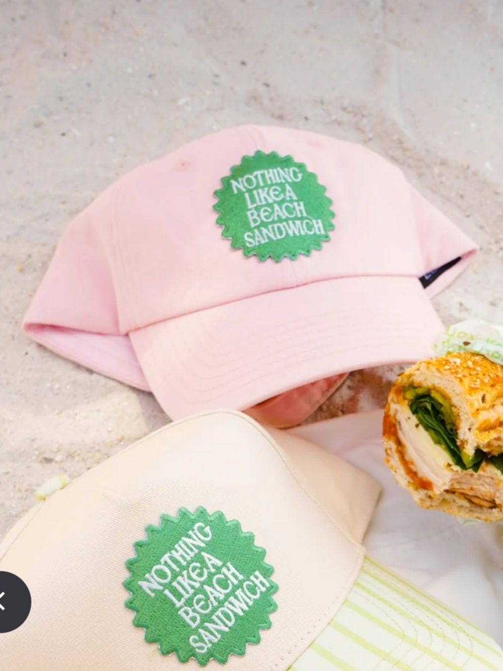 Kenz Kustomz Nothing Like a Beach Sandwich Pink Foam Dad Baseball Cap Hat NWT